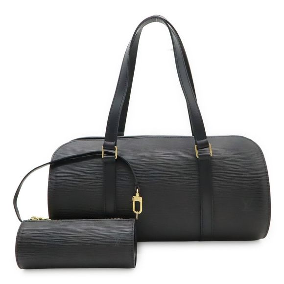 Louis Vuitton Epi Soufflot Handbag Shoulder Bag Semi Shoulder Leather Noir - Picture 1 of 9